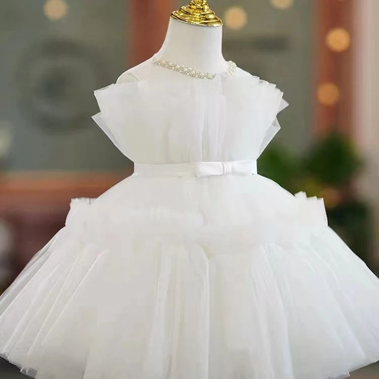 【白花苞裙】儿童女童洋气生日走秀小女孩花童蓬蓬纱气质夏季宴会