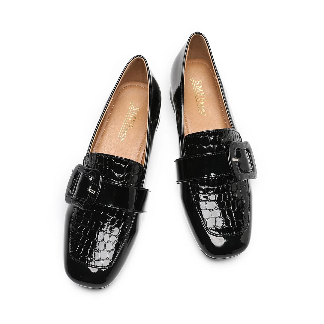 （肥老弟）高定版本  粗跟英伦风方头单鞋女高跟4.5厘米低跟2.5厘米