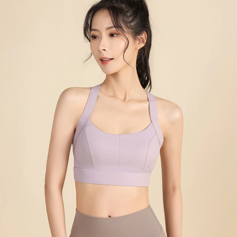 高强度运动内衣女大胸跑步聚拢背心式美背收副乳健身瑜伽文胸上衣