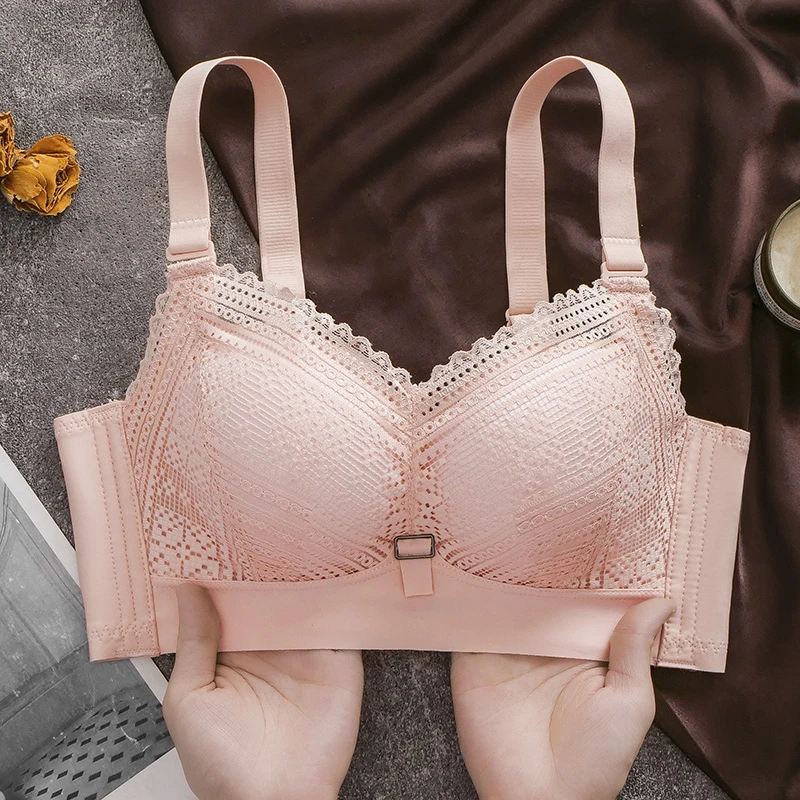 秋冬新款小胸聚拢6cm加厚显大内衣女平胸专用无钢圈无痕文胸罩
