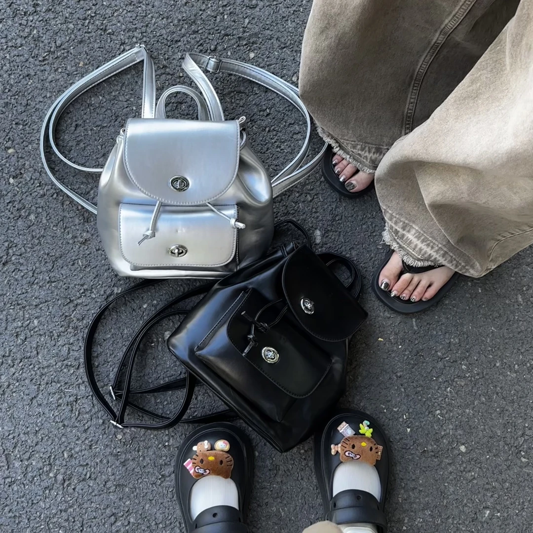「Ohyoudo」（清仓no退no换）质感通勤包百搭黑色双肩包休闲时尚