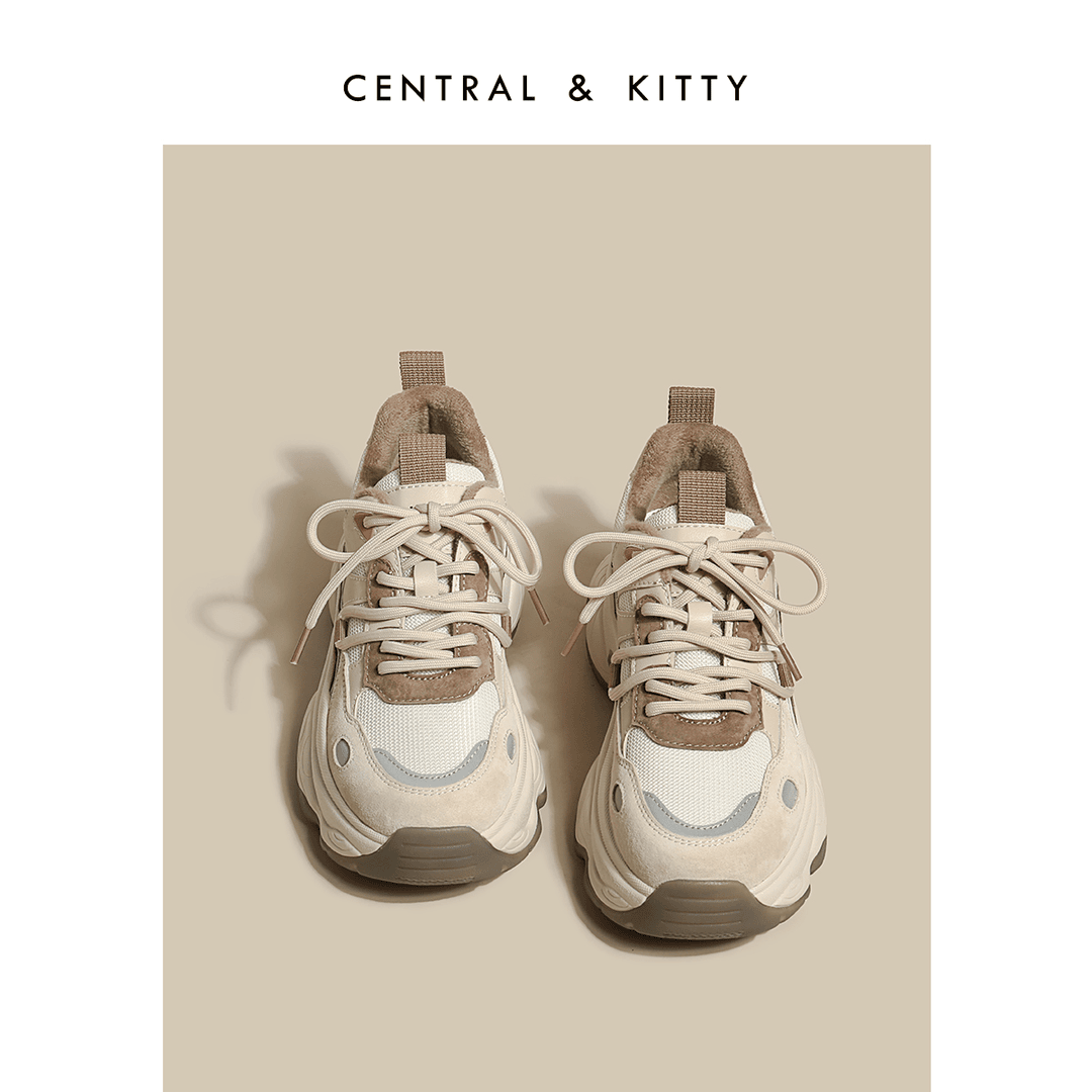 CENTRALKITTY厚底显脚小运动休闲老爹鞋女款2023春秋季新款夏百搭