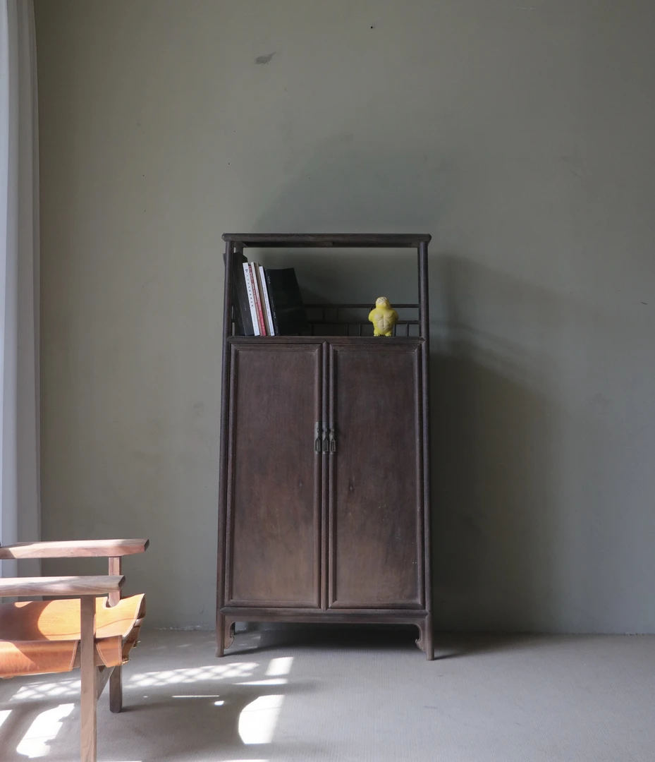 书房简约美式新中式古典立柜客厅家具铁力木书柜