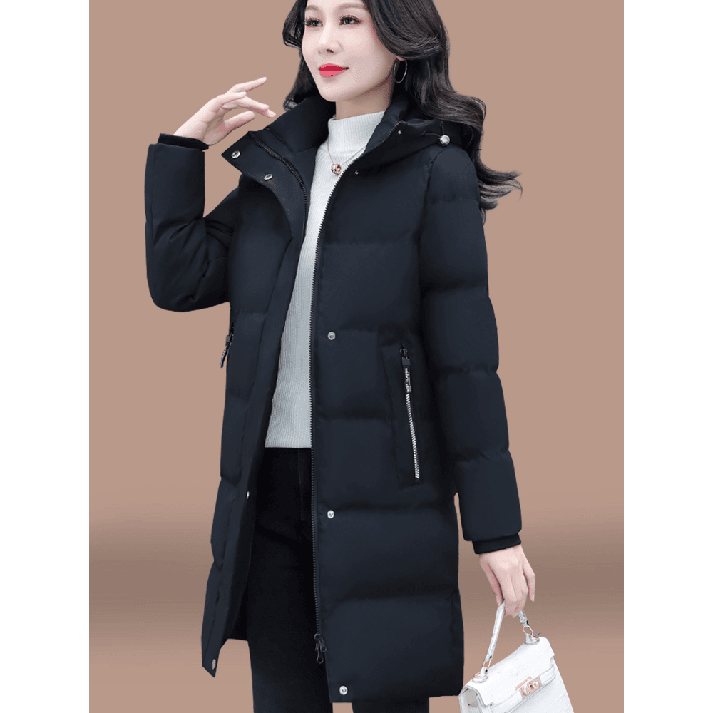 俞兆林女式棉服中长款2023新款秋冬季中年妈妈加厚保暖棉衣外套