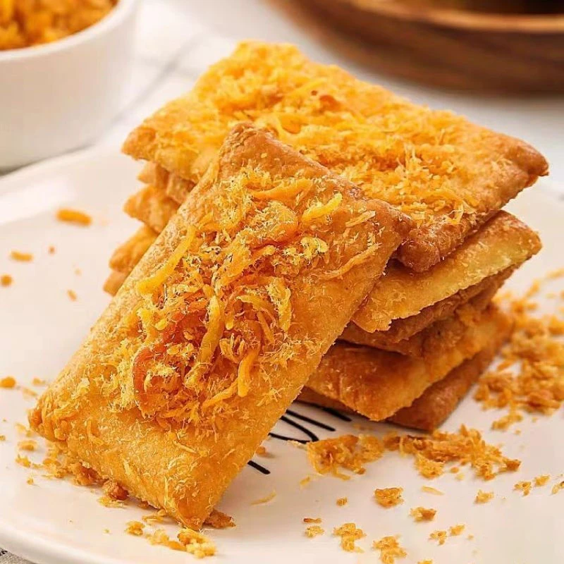 海盐肉松脆饼干芝士咸味饼干千层酥办公室下午茶咖啡店休闲小零食