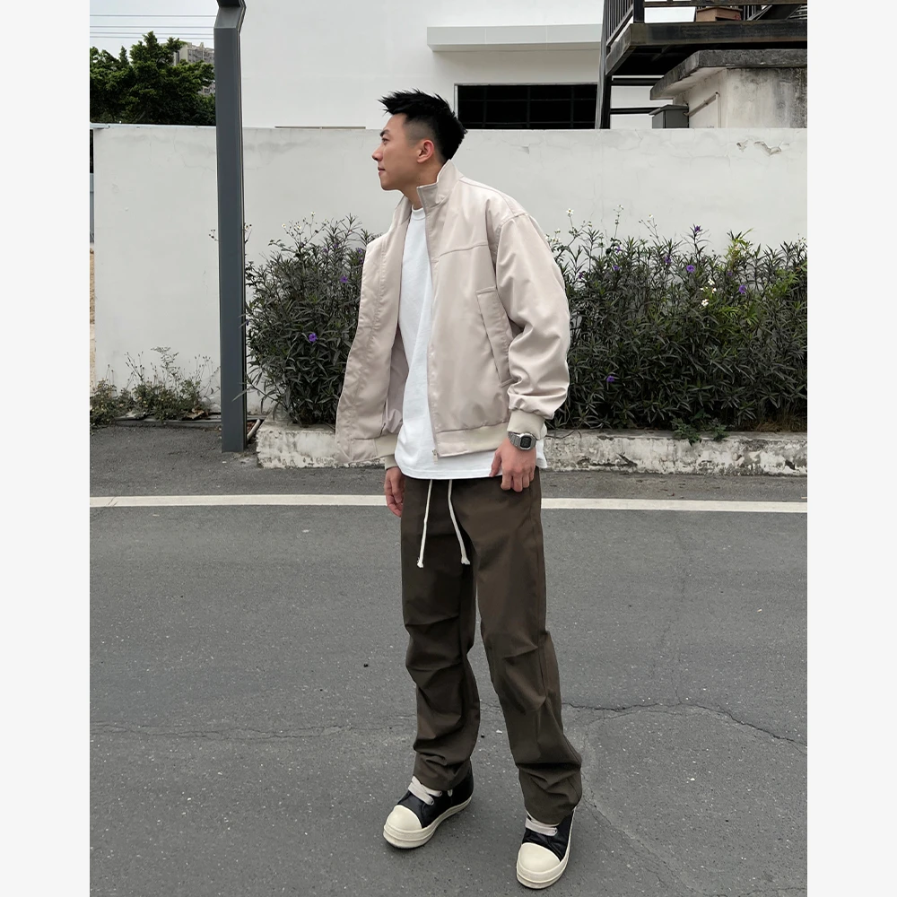 YIHAO STUDIO男士休闲裤直筒微宽松长裤ins风显瘦百搭