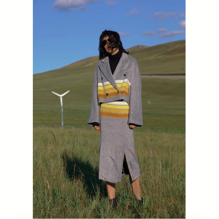 UP 前开叉半裙 Z231117-20067