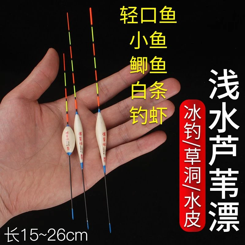 浅水芦苇漂短鱼漂高灵敏轻口鲫鱼漂小白条专用漂冰钓草洞水皮浮漂