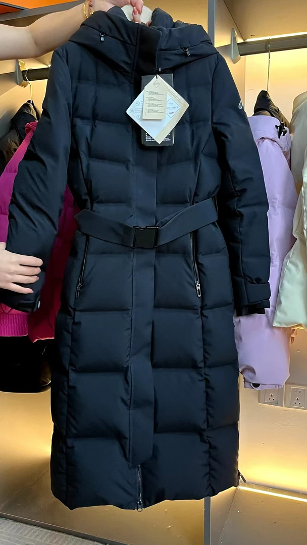 RQ3389长款时尚连帽宽松百搭加厚韩版冬季鹅绒服潮流保暖外套