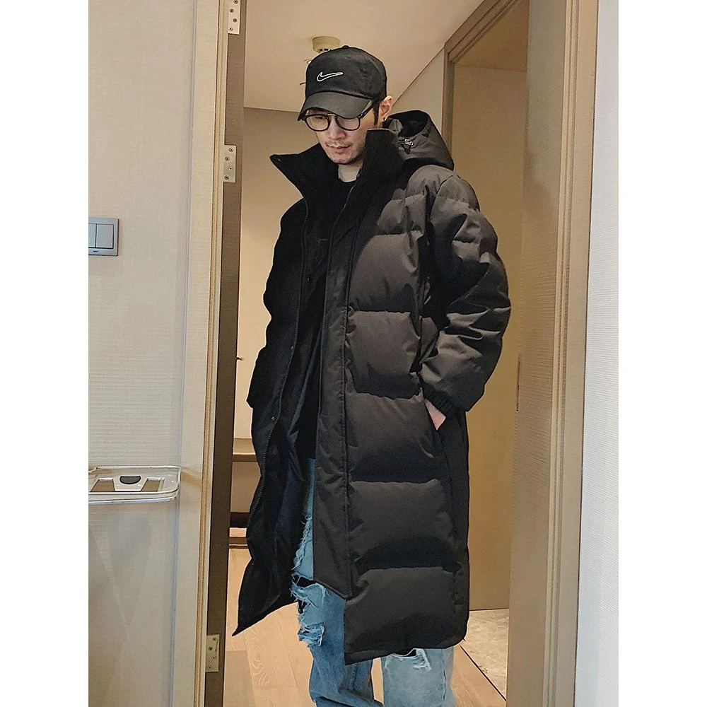 波司澄长款羽绒服男年冬季新款超长加厚过膝大码白鸭绒情侣