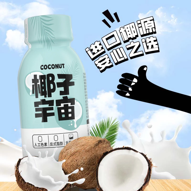 禅宝椰子宇宙椰子汁植物蛋白椰奶饮料醇香拿铁椰汁246g*10瓶一箱