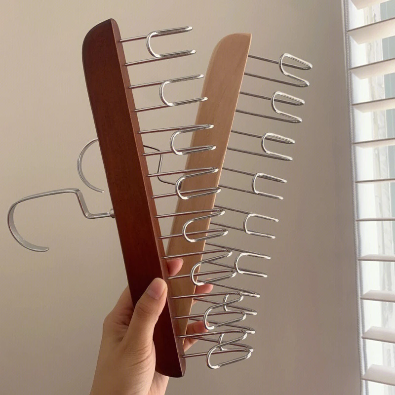 木质衣架挂内衣背心收纳神器家用宿舍多功能无痕吊带晾衣架晾晒架