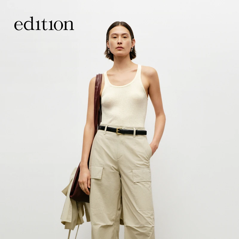 【董洁同款】edition秋季款细肩带U领针织背心#EBD3VET002