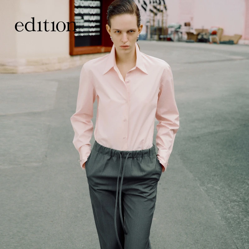 【董洁同款】edition精英衣橱系列通勤风棉衬衫#EBD3SHT007