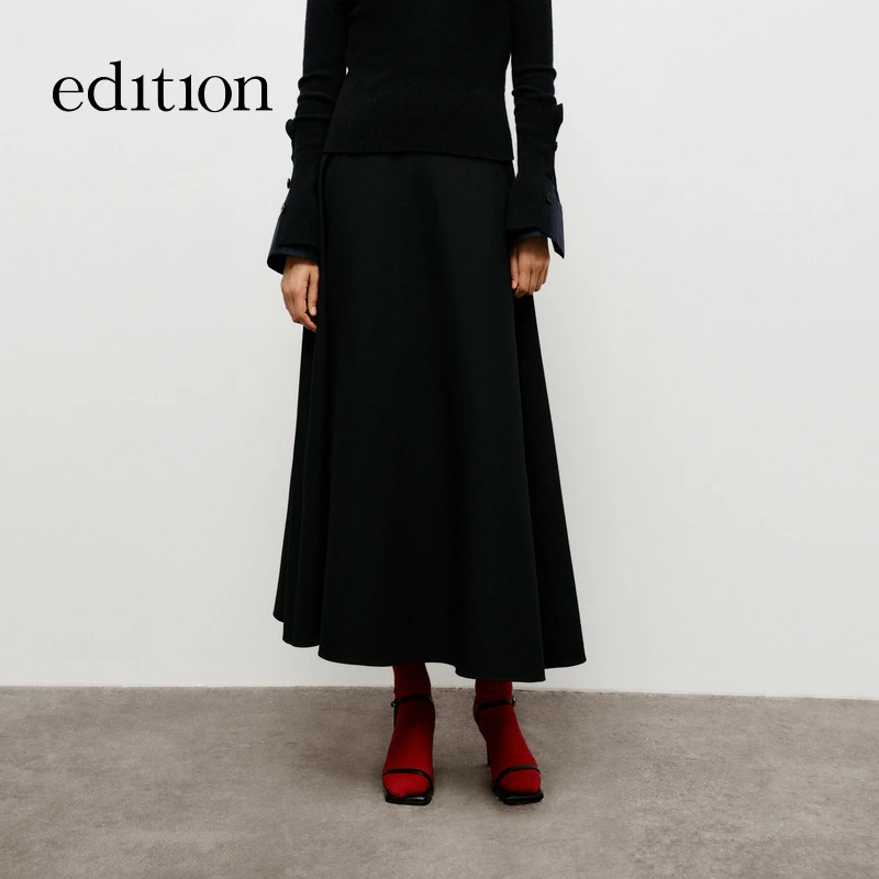 【商场同款】edition秋季款绵羊毛精纺西装伞裙#EBD3SKT010