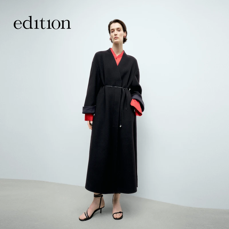 【商场同款】edition2025新年新衣中式长款双面呢大衣#EBE1OVC003