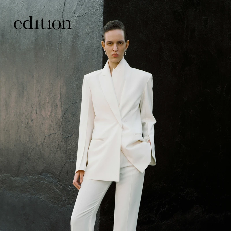 【精英衣橱系列】edition明星同款瘦长女绅士西装#EBD3BLA011