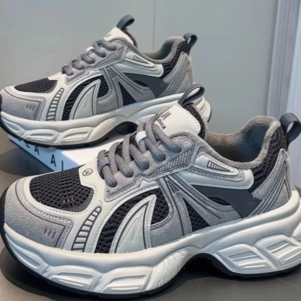 爆款厚底增高加绒板鞋女2024秋冬加绒毛毛鞋百搭保暖运动休闲棉鞋