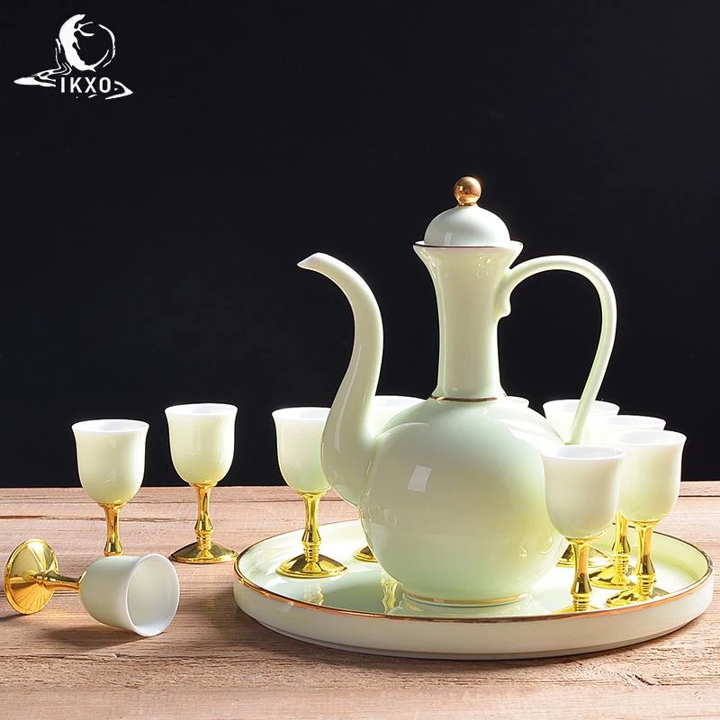 白酒杯白酒酒具仿古代分酒器小酒盅中式酒壶陶瓷创意高档礼品套装