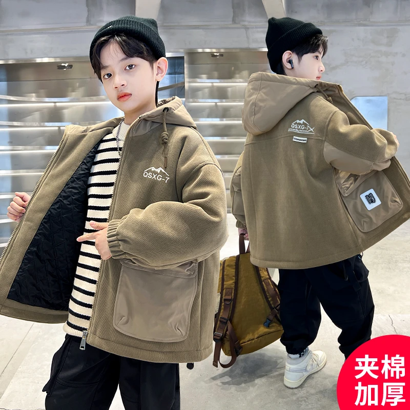 男童冬装外套新款防风保暖加厚儿童网红外套【淘气】C3194