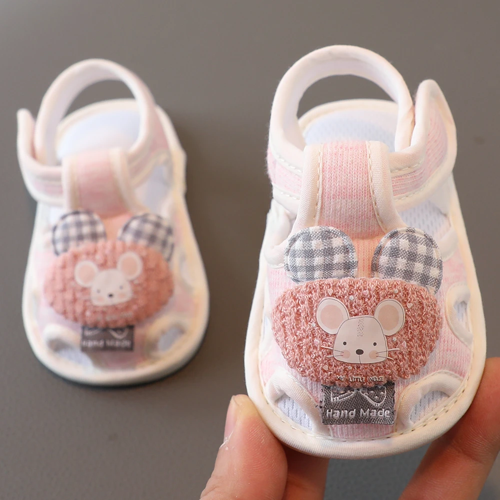 夏季6-13个月男女宝宝学步鞋0-1岁婴儿凉鞋新生儿魔术贴步前鞋