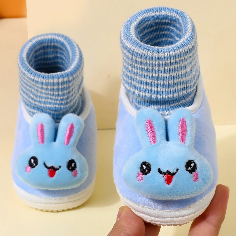 0-1岁宝宝一脚蹬学步鞋婴儿冬鞋保暖棉鞋秋冬季鞋防掉加绒鞋子