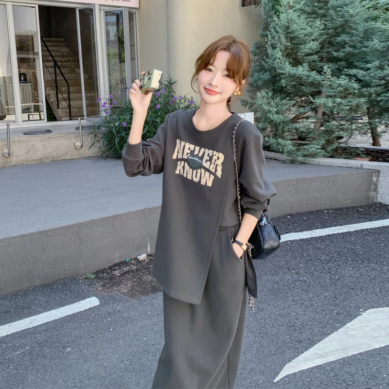 松弛感卫衣套装裙女2025春秋新款慵懒风韩系省心穿搭休闲两件套潮