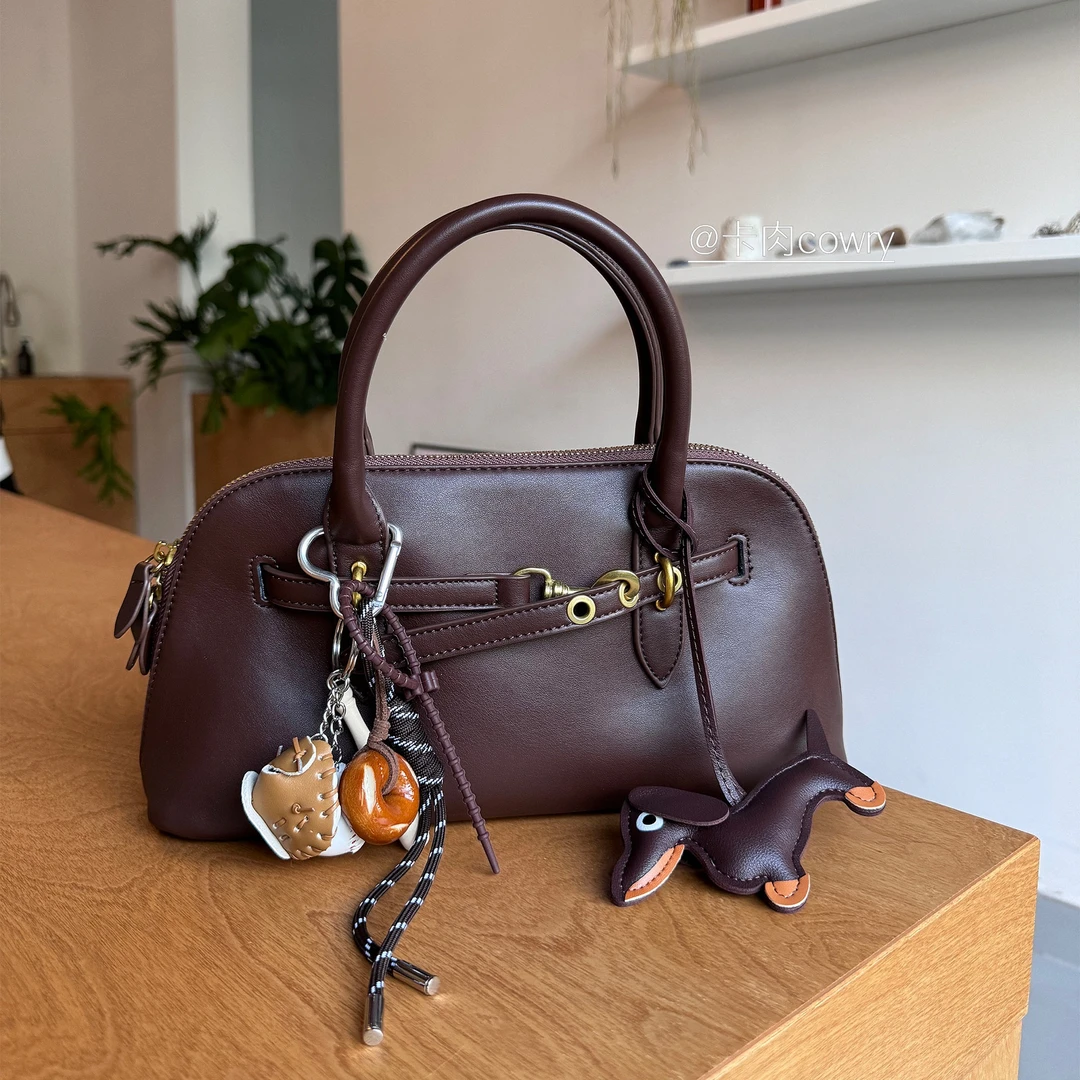卡肉cowry 秋日贝壳波士顿包小众包包女包2024新款手提单肩斜挎包