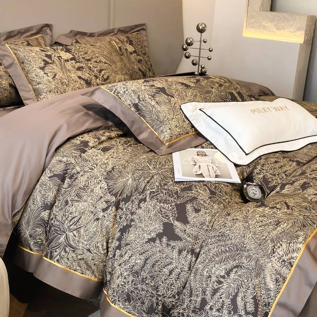 【吴小胖】魔幻森林轻奢长绒棉/全棉四件套/宽边数码印花纯棉四件套