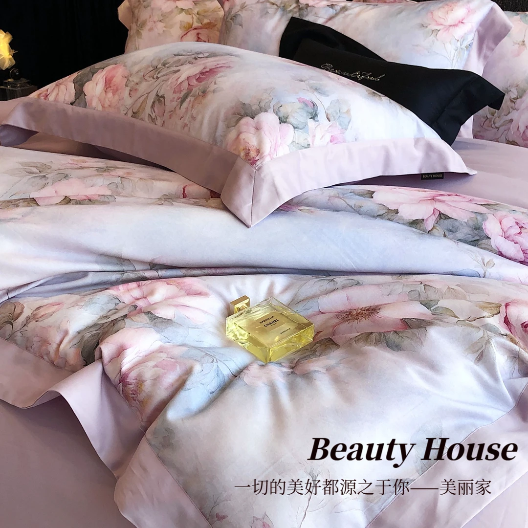 吴小胖‘优选之选【海莉BeautyHouse】2024秋冬轻奢天丝棉磨毛四件套
