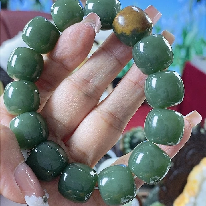 岫岩河磨玉（透闪石质玉）手串未镶嵌y****0