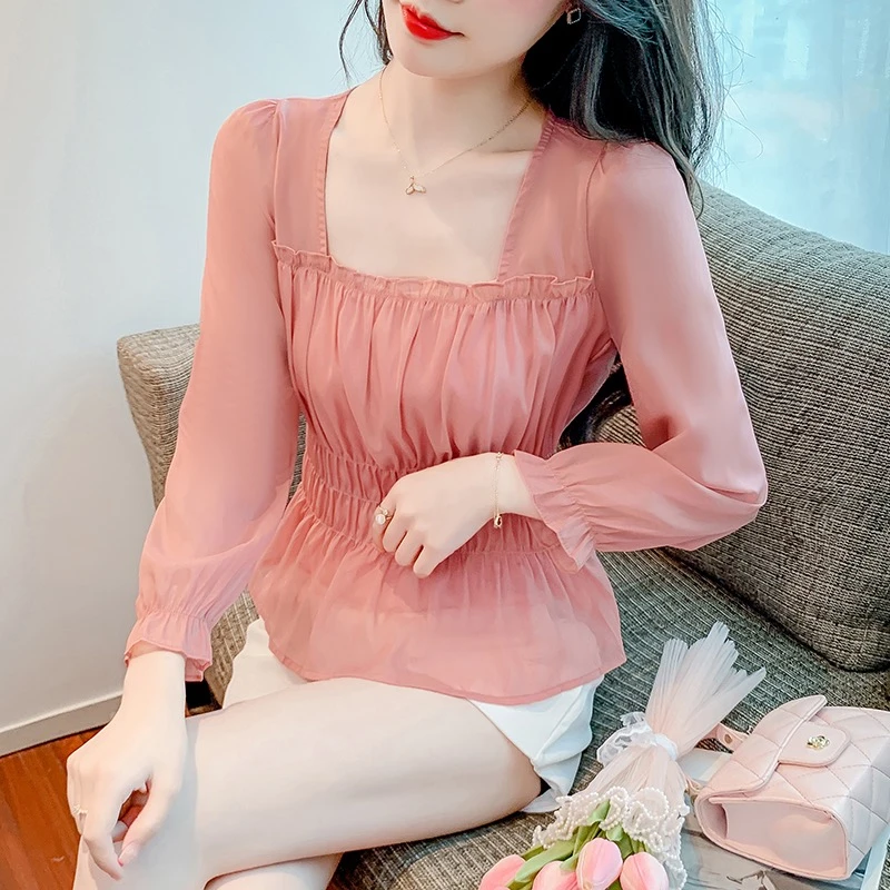 春装新款大码女装显瘦遮肚子洋气减龄小衫