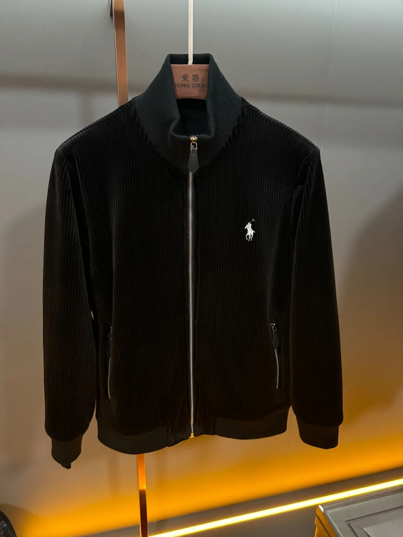 2024年1新款立领上衣男士加绒加厚运动时尚百搭百搭休闲外套