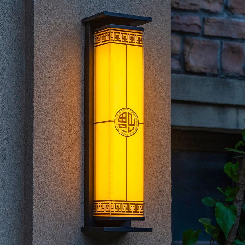 户外新款壁灯防水现代外墙简约中式大门庭院灯柱子别墅太阳能室外
