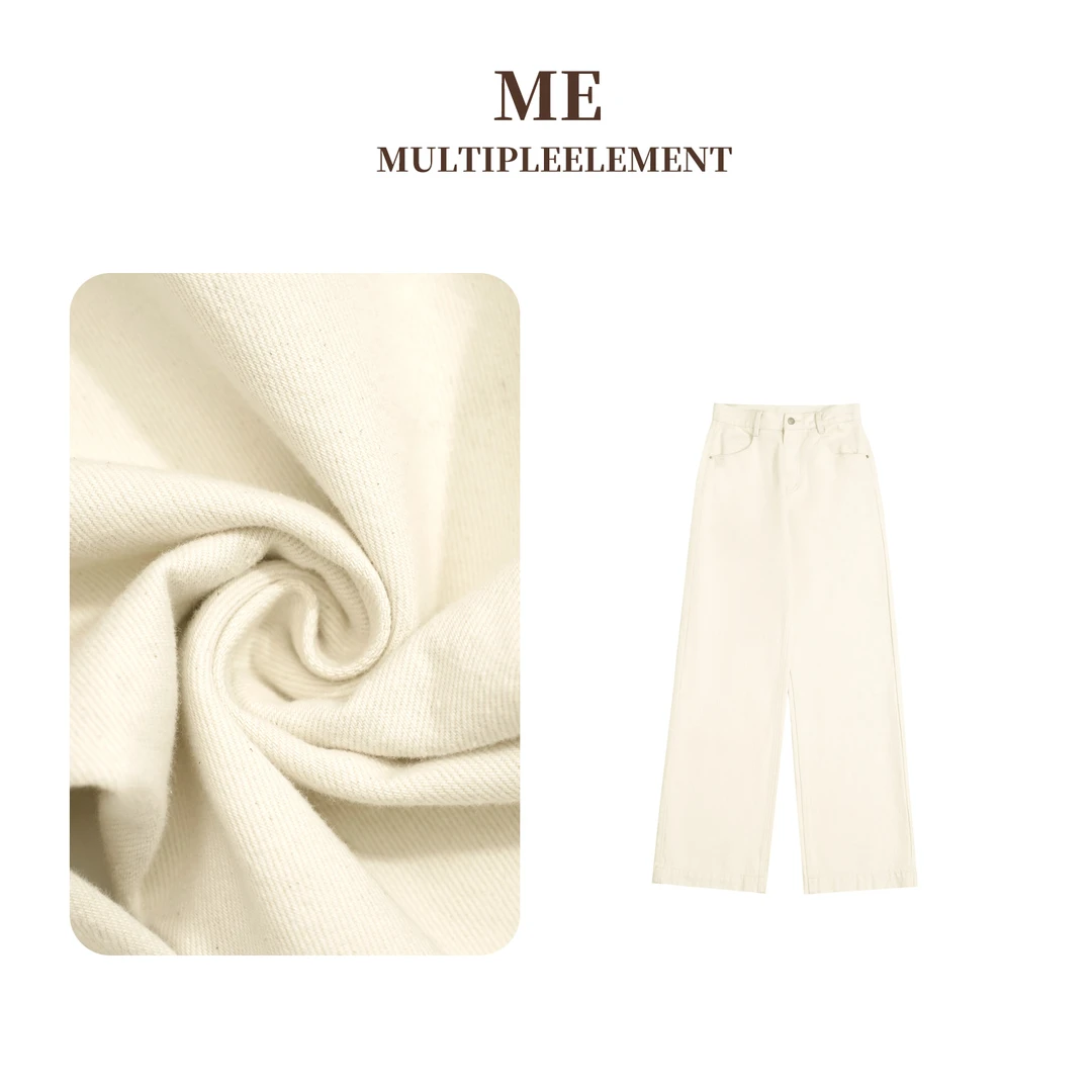 设计师原创新款休闲百搭宽松舒适简约高品质直筒牛仔裤ME542052