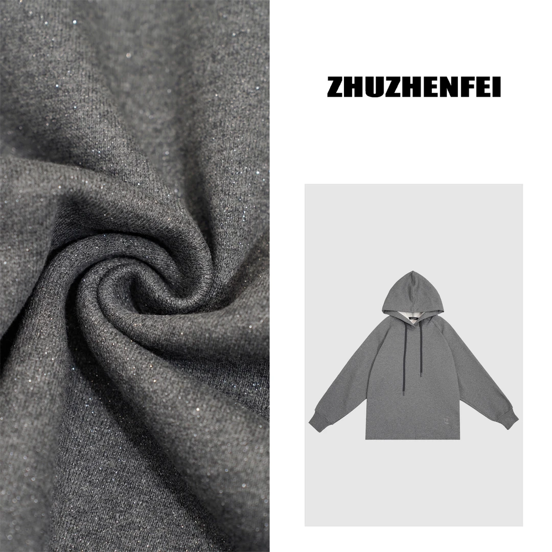 设计师原创新款【满天星】休闲百搭简约宽松慵懒风连帽卫衣Z244034