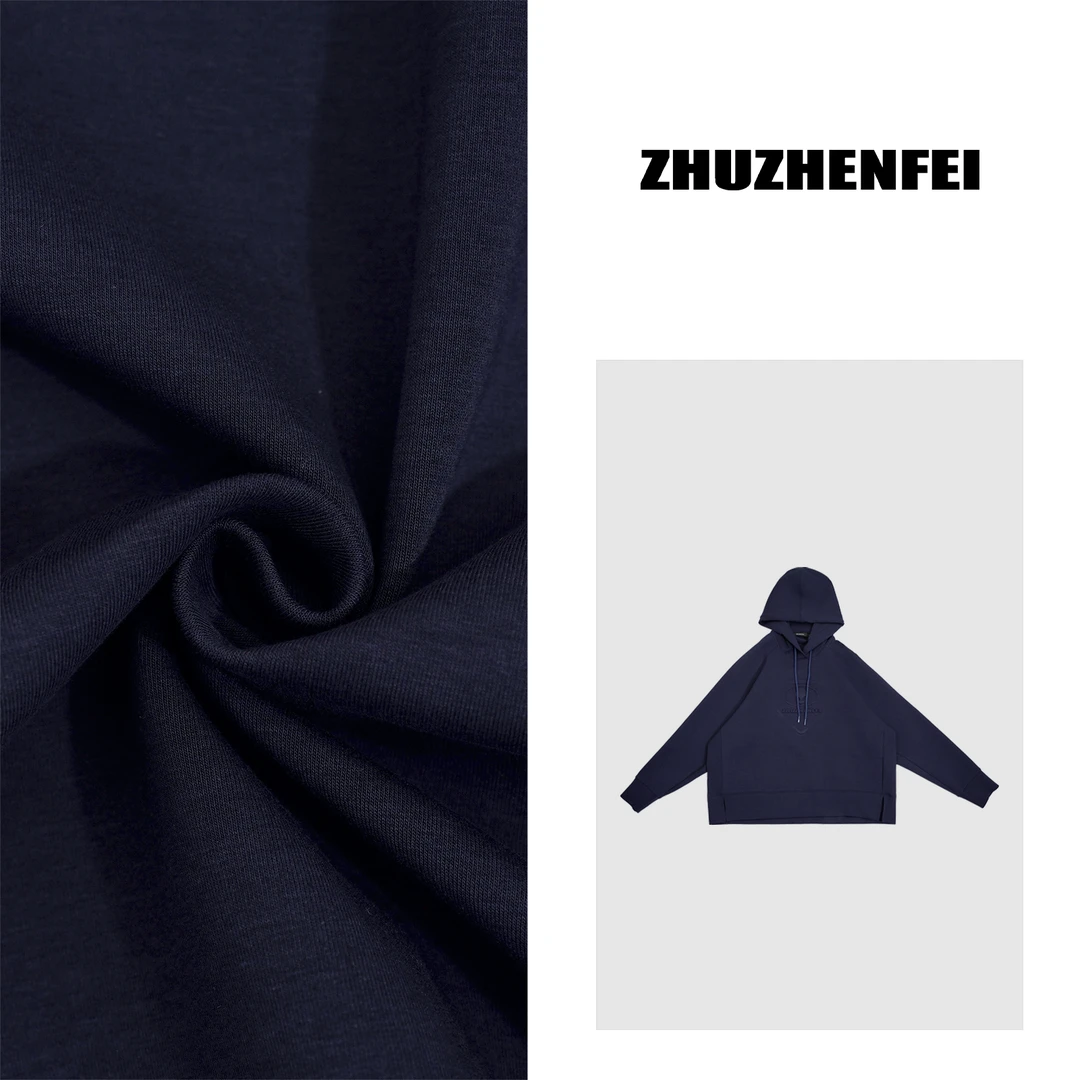 设计师原创【蓝精灵】宽松舒适简约时尚流浪丹宁风卫衣Z244038