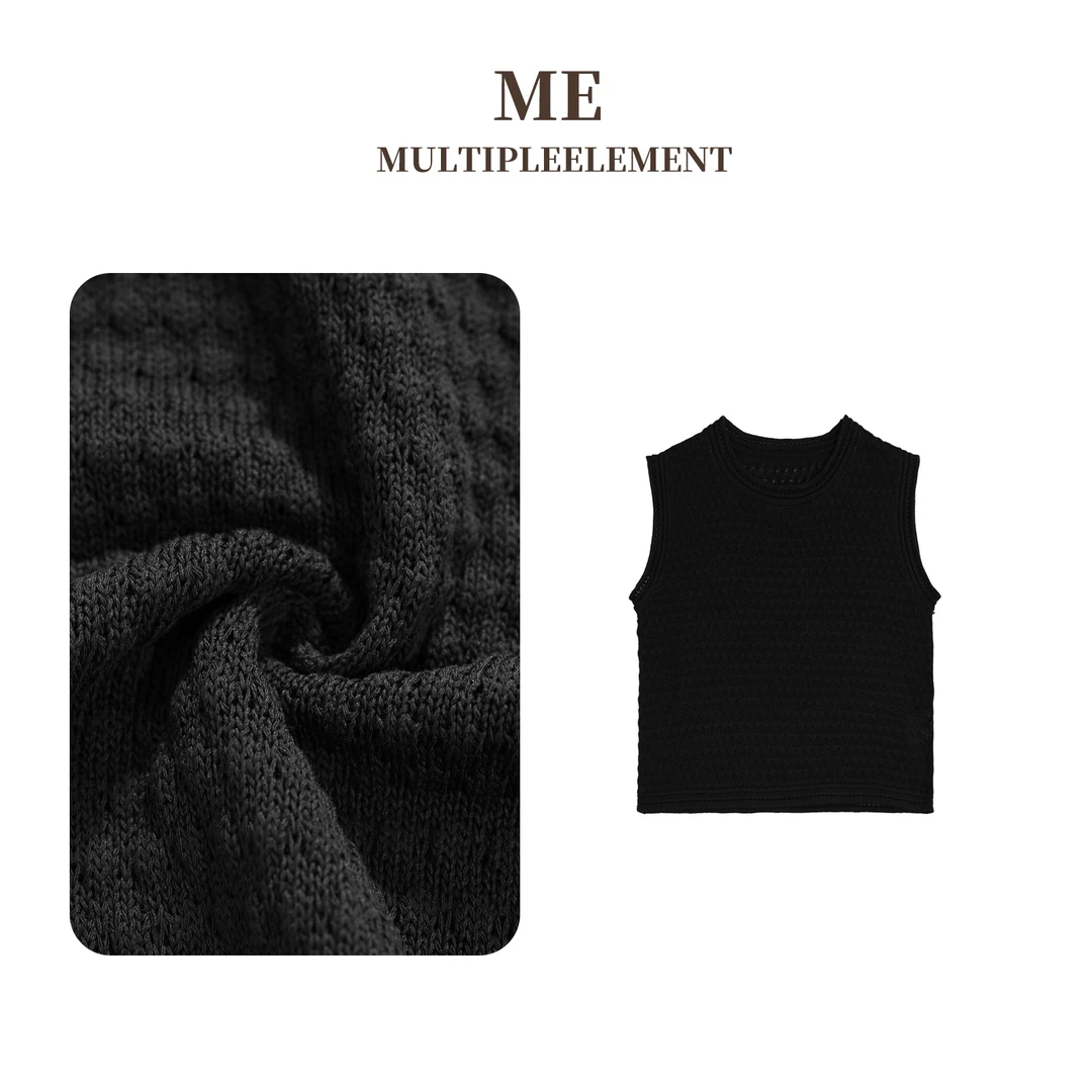 设计师原创新款慵懒舒适简约休闲时尚百搭针织背心ME542091