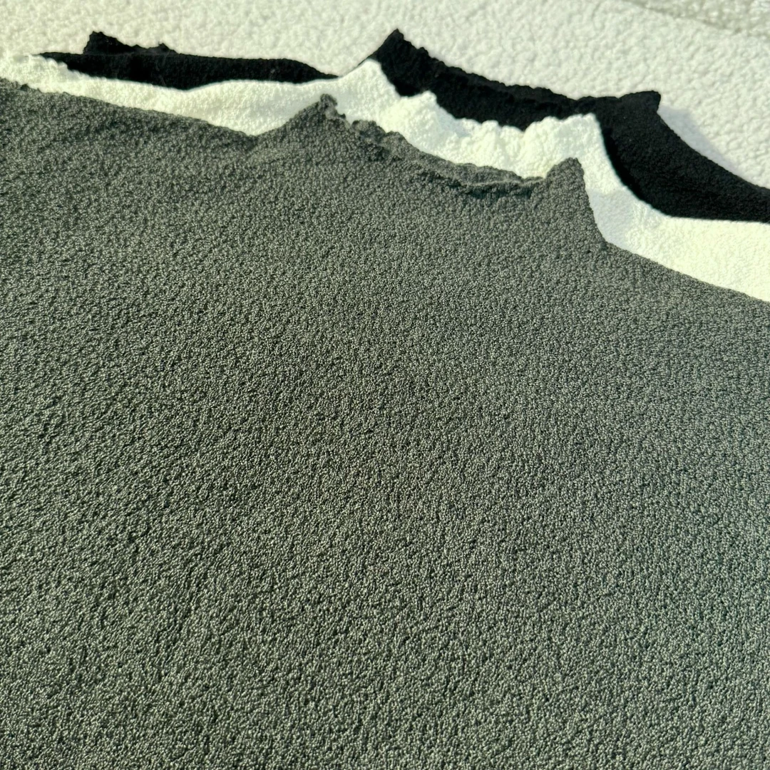 朱总原创8627树皮皱精纺羊毛打底衫