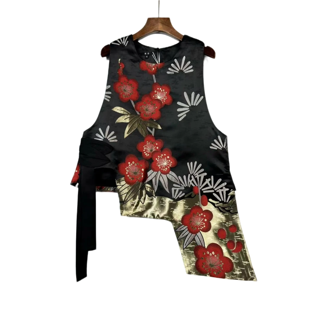 朱总原创设计梅影疏香3C062新款时尚花马夹