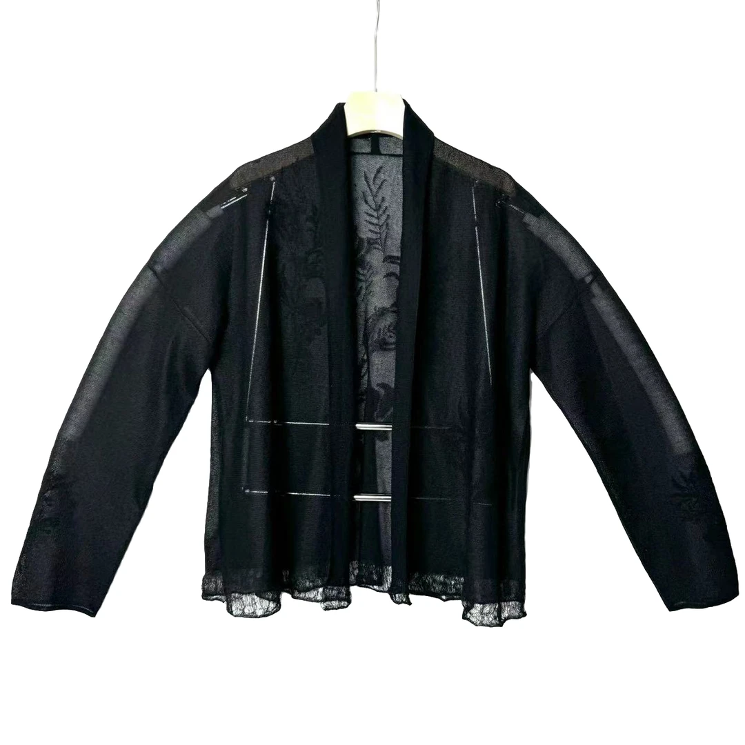 寻知·朱总原创设计2024050新款时尚开衫外披