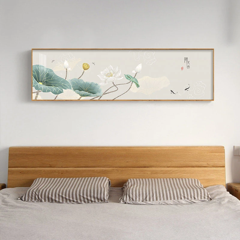 卧室床头画现代简约客厅背景墙晶瓷挂画宾馆酒店主卧床头画