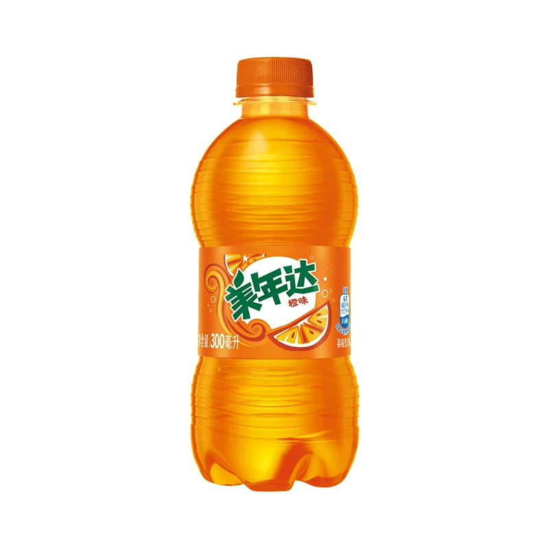 百/事可乐美年达 Mirinda 橙味 碳酸饮料 300ml*6瓶 果味经典汽水