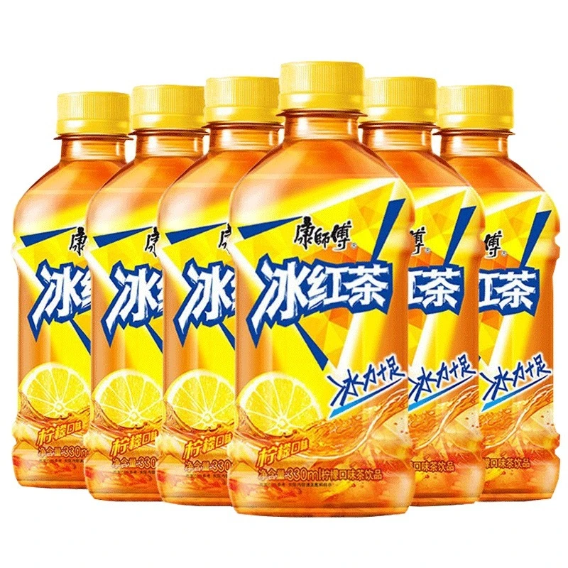 康/师傅冰红茶柠檬味330ml*6瓶饮料批发餐饮果汁饮品迷你瓶果味