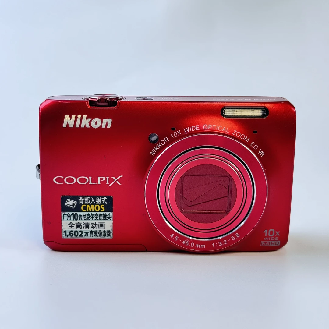 95新 Nikon/尼康 s6300红色1602w像素10x光变ccd数码相机