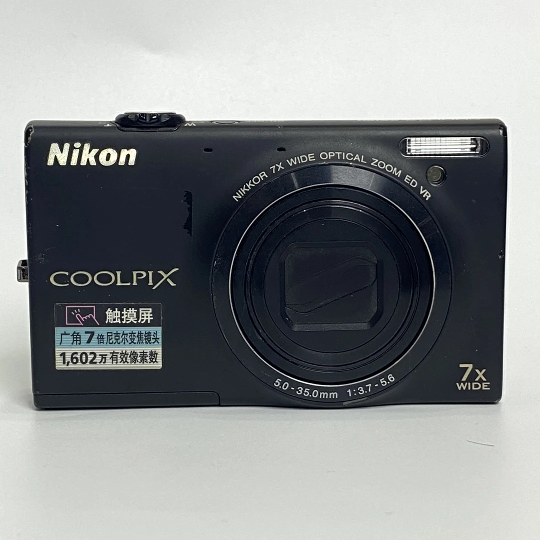 95新 Nikon/尼康 s6150黑色1600w像素7x光变ccd数码相机