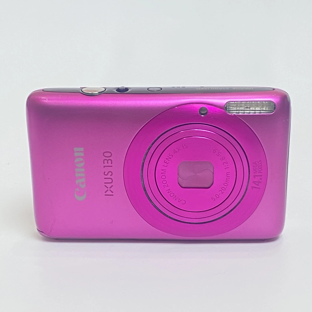 95新 Canon/佳能 ixus130玫红色1410w像素4x光变ccd数码相机