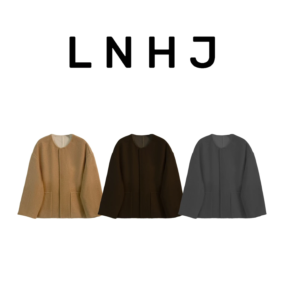 【LNHJ】（反季不退换）风采无界 冬季时尚简约双面山羊绒大衣