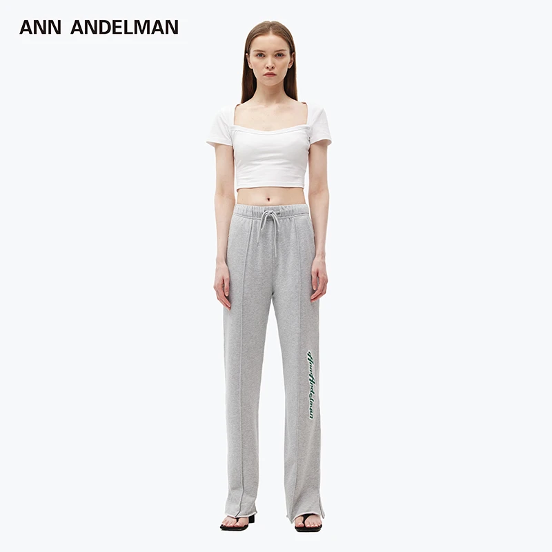 ANN ANDELMAN【商场同款新品】25春夏运动卫裤 舒适印花直筒裤通勤