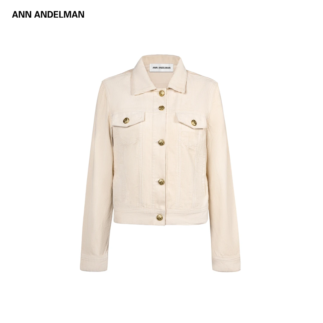 ANN ANDELMAN【商场同款新品】25春夏新款灯芯绒外套保暖气质百搭